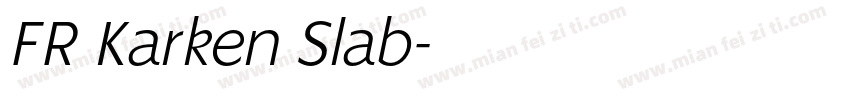 FR Karken Slab字体转换